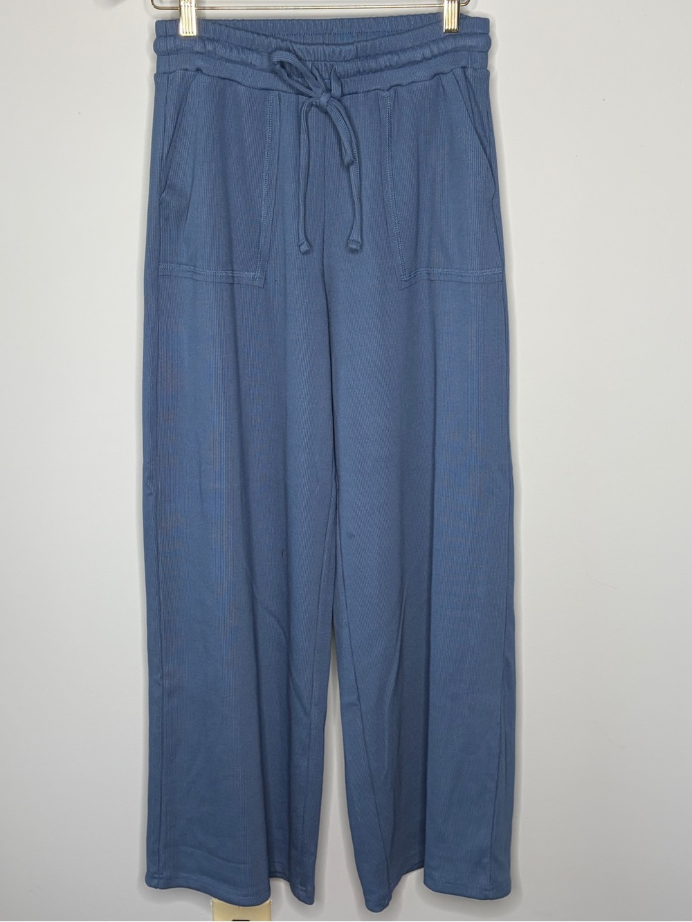 NWOT Zenana Dusty Blue Wide-Leg Lounge Set Medium - Picture 8 of 13